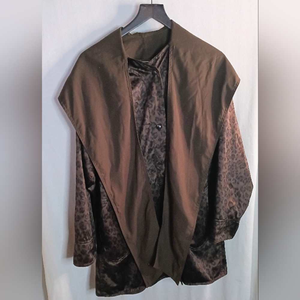 Sackables Reversible Leopard Print Raincoat 90's